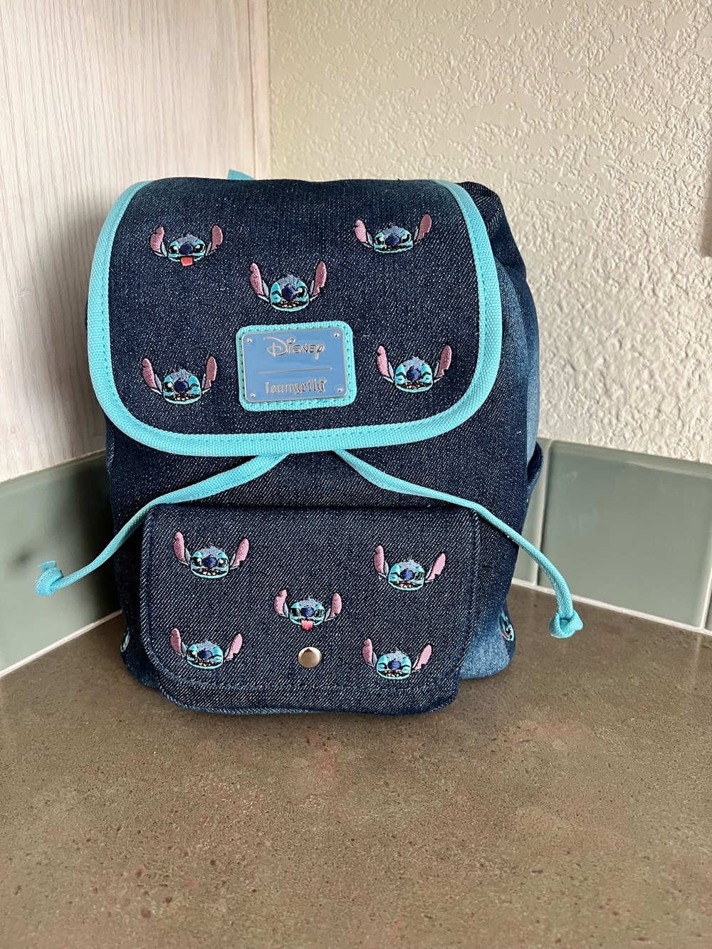 Loungefly/Disney Lilo & Stitch Denim Backpack - Blue